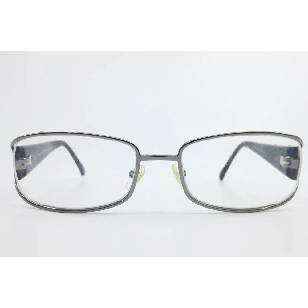 Giorgio Armani GA 480 EOA Gunmetal Rectangular Eyeglasses Frames Italy 54-18-130